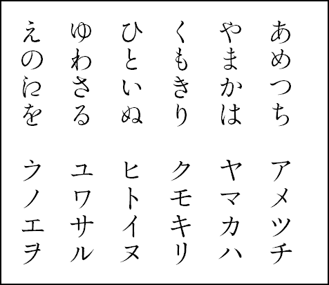 錦明朝かなRサンプル